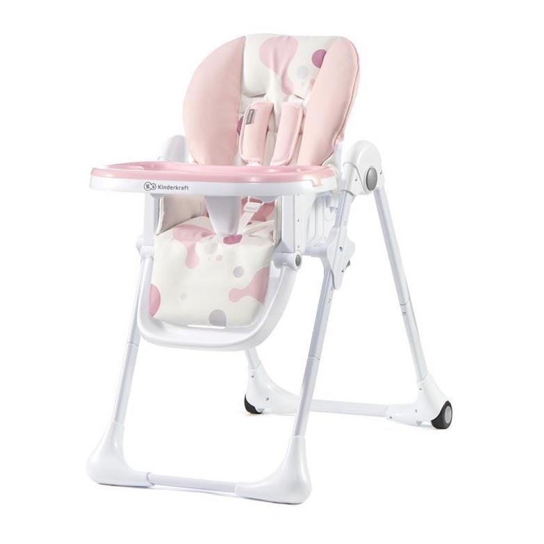 Chaise haute Kinderkraft YUMMY - rose - repas