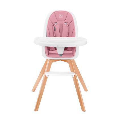 KINDERKRAFT - Chaise repas bébé 2en1 TIXI rose