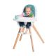 KINDERKRAFT - Chaise repas bébé 2en1 TIXI turquoise
