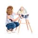 KINDERKRAFT - Chaise repas bébé FINI grise / blanche