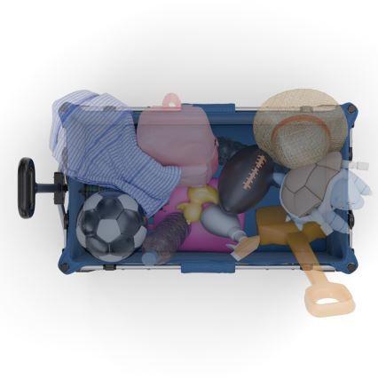 KINDERKRAFT - Chariot de transport pliable WAGON ROLLSTER bleu