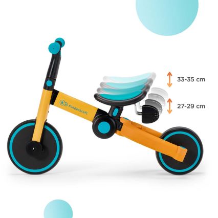 KINDERKRAFT - Draisienne pour enfant 3en1 4TRIKE jaune/turquoise