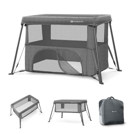 KINDERKRAFT - Lit de voyage 3 en 1 CAMI gris