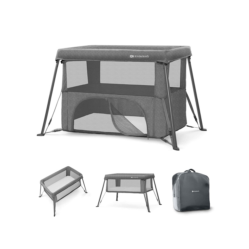 KINDERKRAFT - Lit de voyage 3 en 1 CAMI gris