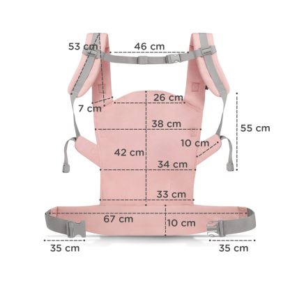 KINDERKRAFT - Porte-bébé NINO rose