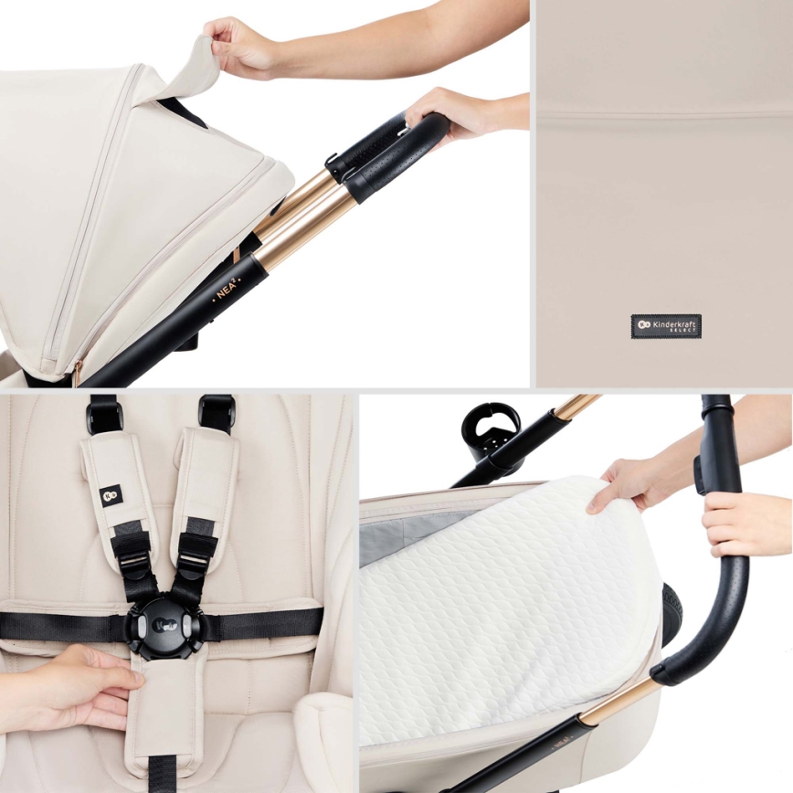 KINDERKRAFT - Poussette combinée 2en1 NEA 2 beige