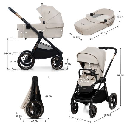 KINDERKRAFT - Poussette combinée 2en1 NEA 2 beige