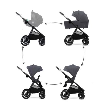 KINDERKRAFT - Poussette combinée 2en1 NEA 2 Gris foncé