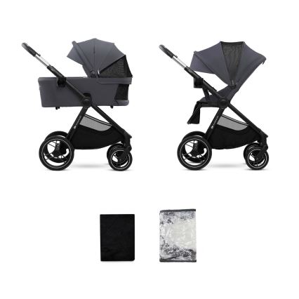 KINDERKRAFT - Poussette combinée 2en1 NEA 2 Gris foncé