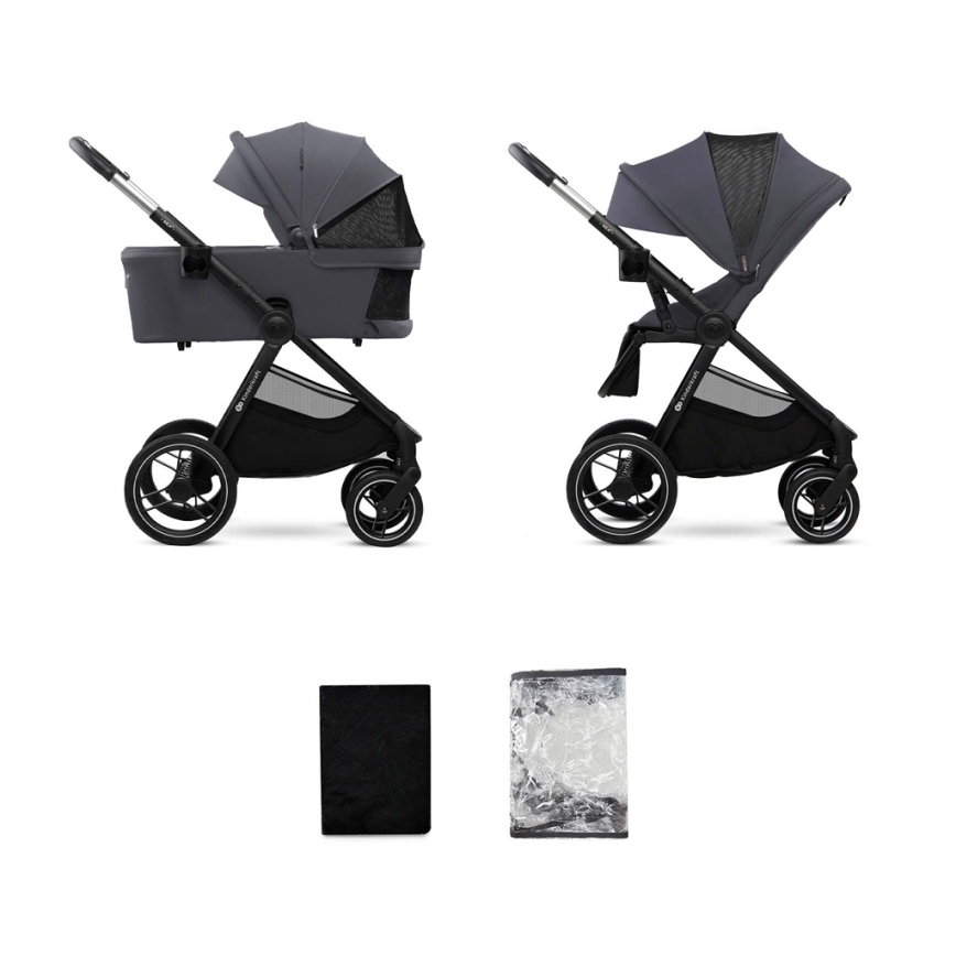 KINDERKRAFT - Poussette combinée 2en1 NEA 2 Gris foncé