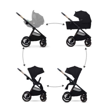 KINDERKRAFT - Poussette combinée 2en1 NEA 2 Midnight noir