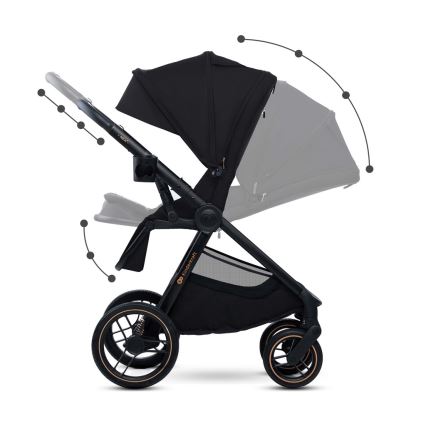 KINDERKRAFT - Poussette combinée 2en1 NEA 2 Midnight noir