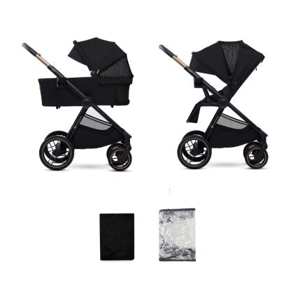 KINDERKRAFT - Poussette combinée 2en1 NEA 2 Midnight noir