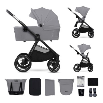 KINDERKRAFT - Poussette combinée 2en1 NEA 2 Platinum gris