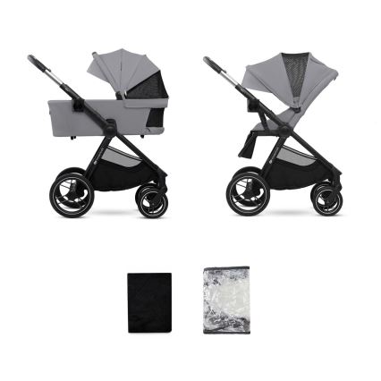 KINDERKRAFT - Poussette combinée 2en1 NEA 2 Platinum gris