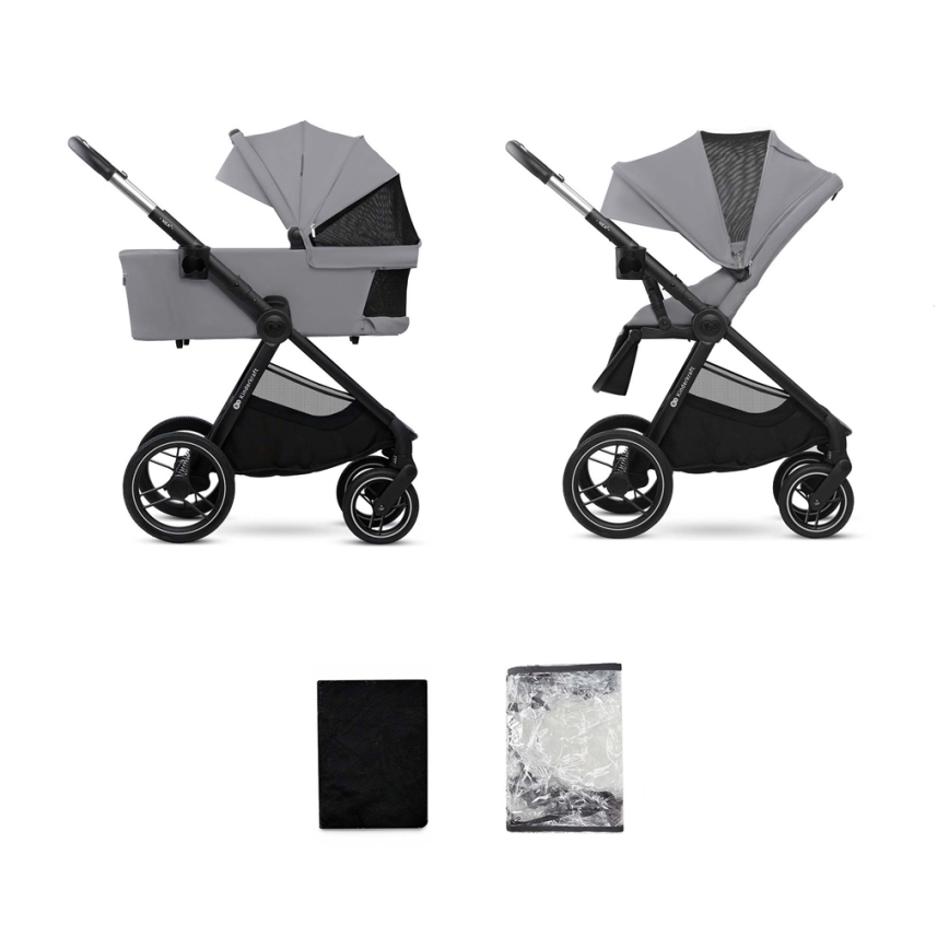 KINDERKRAFT - Poussette combinée 2en1 NEA 2 Platinum gris