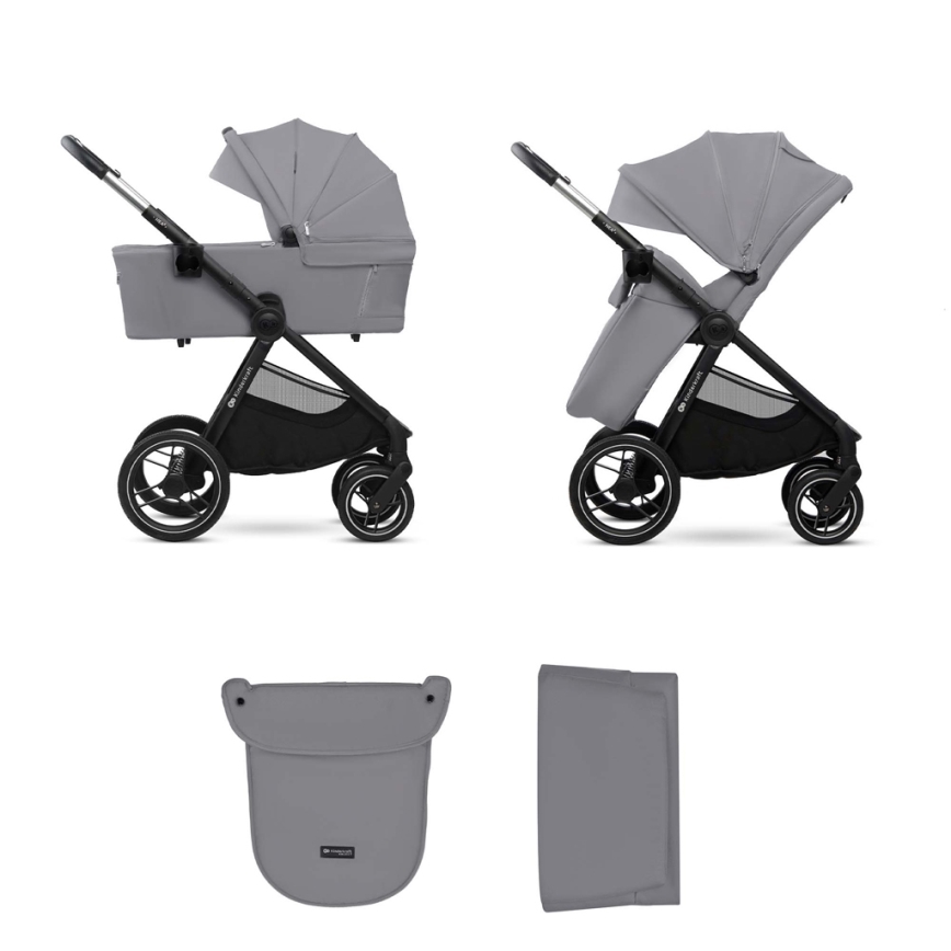 KINDERKRAFT - Poussette combinée 2en1 NEA 2 Platinum gris