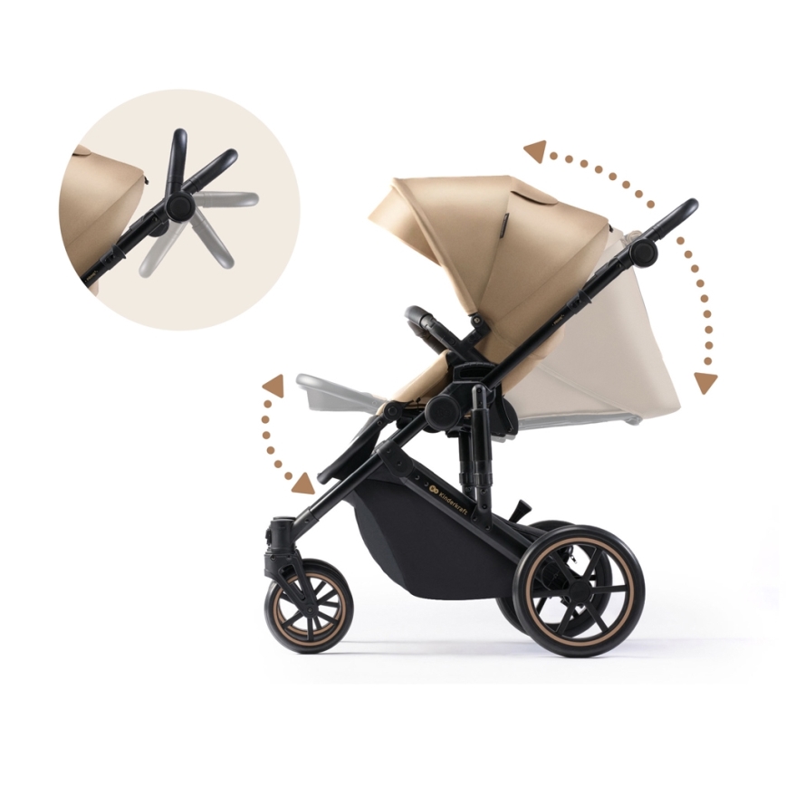 KINDERKRAFT - Poussette combinée 2en1 PRIME 2 beige