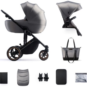 KINDERKRAFT - Poussette combinée 2en1 PRIME 2 gris