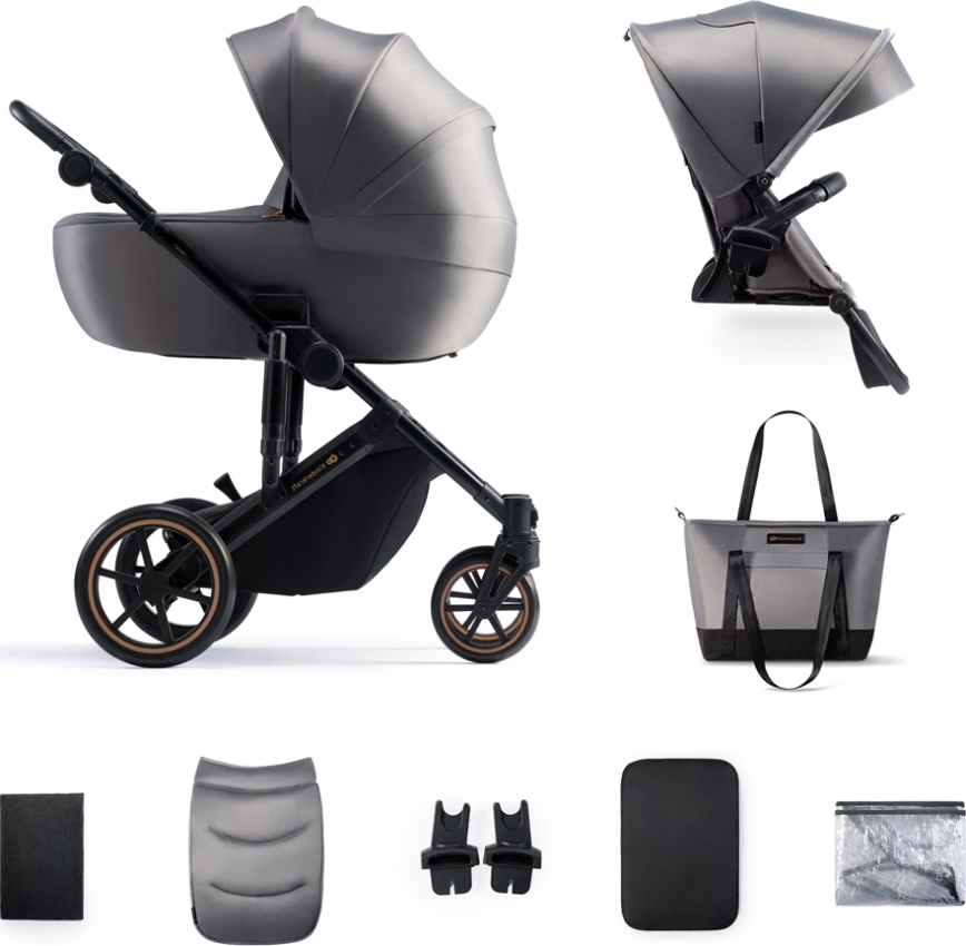 KINDERKRAFT - Poussette combinée 2en1 PRIME 2 gris