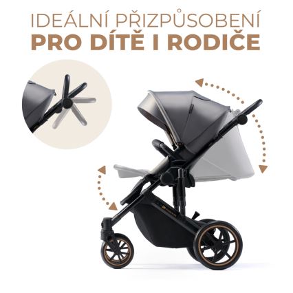KINDERKRAFT - Poussette combinée 2en1 PRIME 2 gris
