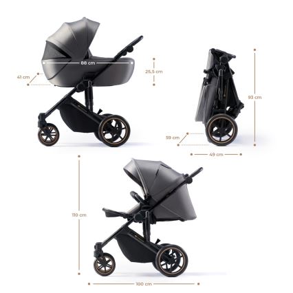 KINDERKRAFT - Poussette combinée 2en1 PRIME 2 gris