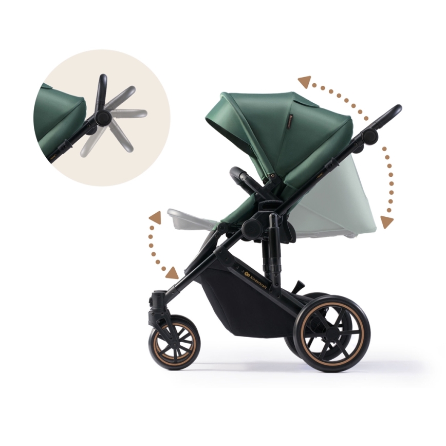 KINDERKRAFT - Poussette combinée 2en1 PRIME 2 vert