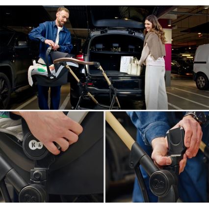 KINDERKRAFT - Poussette combinée 3 en 1 MOOV 2 XL Air Noir