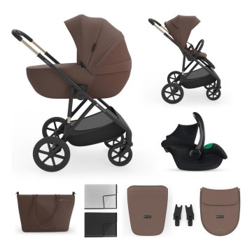 KINDERKRAFT - Poussette combinée 3-en-1 PRIME 3 Velvet Mocca