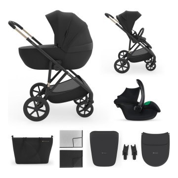 KINDERKRAFT - Poussette combinée 3-en-1 PRIME 3 Venezian Noir