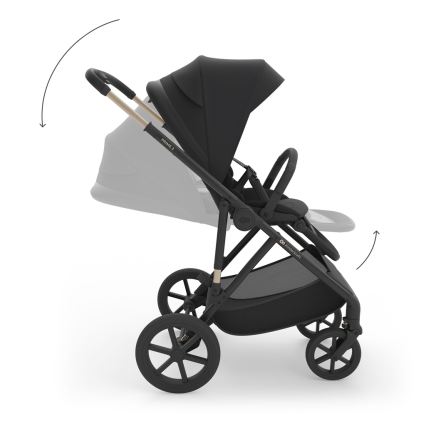 KINDERKRAFT - Poussette combinée 3-en-1 PRIME 3 Venezian Noir