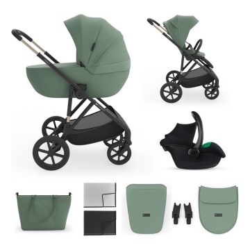 KINDERKRAFT - Poussette combinée 3-en-1 PRIME 3 Vert foncé