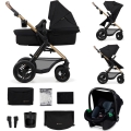 KINDERKRAFT - Poussette combinée 3en1 MOOV 2 AIR Pure noir + siège auto MINK PRO