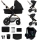KINDERKRAFT - Poussette combinée 3en1 MOOV 2 AIR Pure noir + siège auto MINK PRO