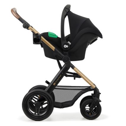 KINDERKRAFT - Poussette combinée 3en1 MOOV 2 AIR Pure noir + siège auto MINK PRO