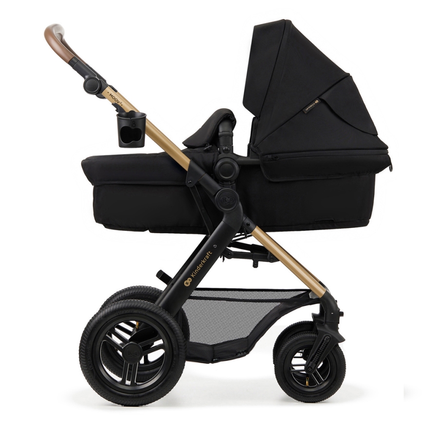 KINDERKRAFT - Poussette combinée 3en1 MOOV 2 AIR Pure noir + siège auto MINK PRO