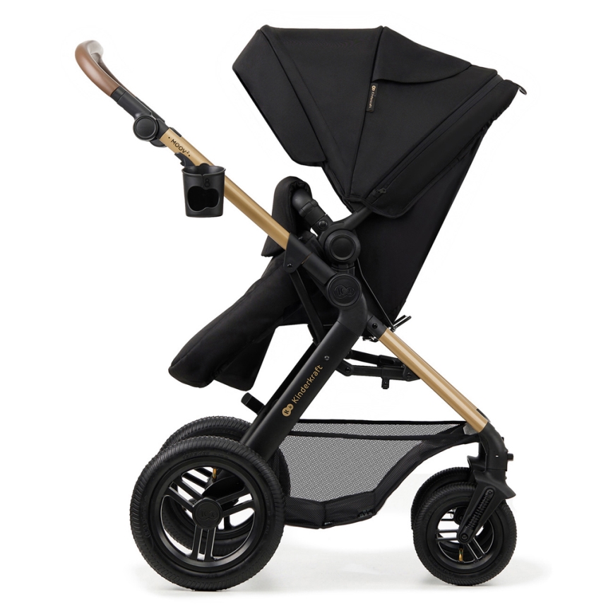 KINDERKRAFT - Poussette combinée 3en1 MOOV 2 AIR Pure noir + siège auto MINK PRO