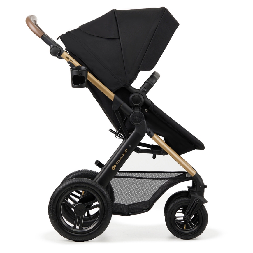 KINDERKRAFT - Poussette combinée 3en1 MOOV 2 AIR Pure noir + siège auto MINK PRO