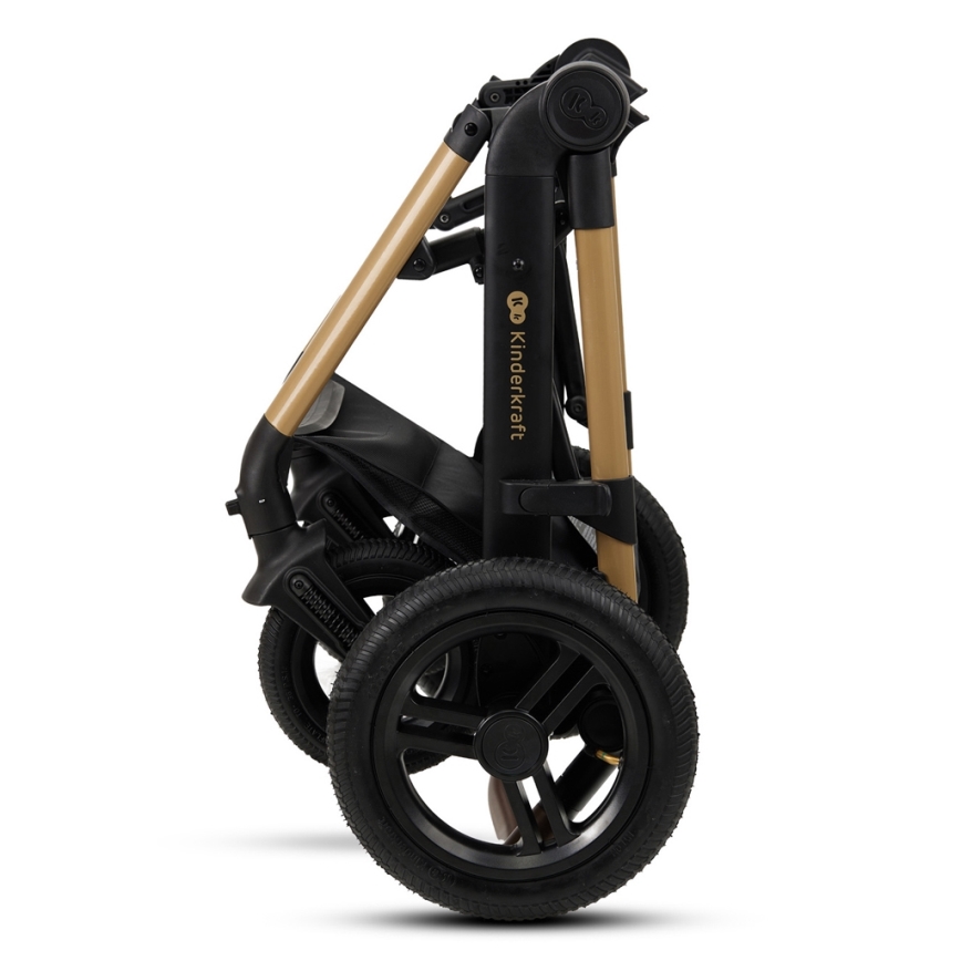 KINDERKRAFT - Poussette combinée 3en1 MOOV 2 AIR Pure noir + siège auto MINK PRO