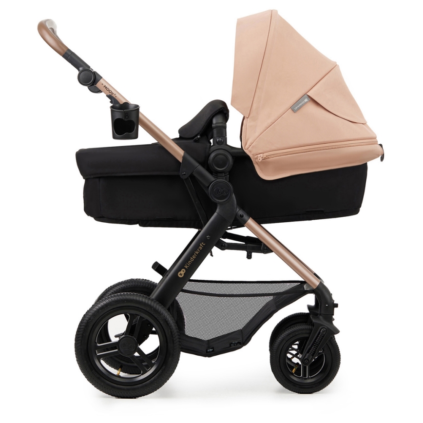 KINDERKRAFT - Poussette combinée 3en1 MOOV 2 AIR Sand beige + siège auto MINK PRO