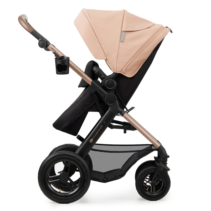 KINDERKRAFT - Poussette combinée 3en1 MOOV 2 AIR Sand beige + siège auto MINK PRO