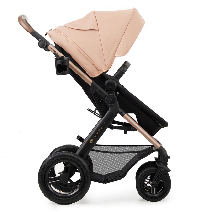 KINDERKRAFT - Poussette combinée 3en1 MOOV 2 AIR Sand beige + siège auto MINK PRO