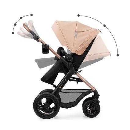 KINDERKRAFT - Poussette combinée 3en1 MOOV 2 AIR Sand beige + siège auto MINK PRO