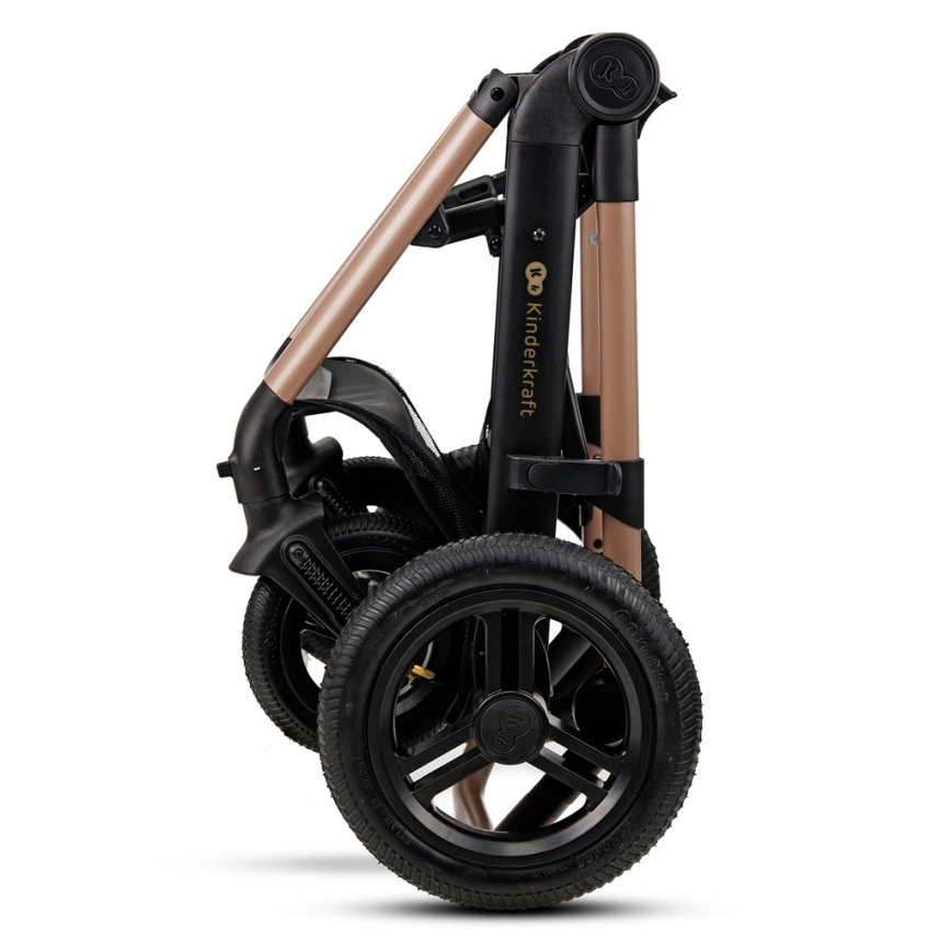 KINDERKRAFT - Poussette combinée 3en1 MOOV 2 AIR Sand beige + siège auto MINK PRO