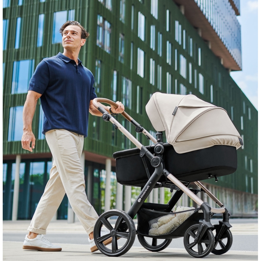 KINDERKRAFT - Poussette combinée 3en1 MOOV 2 Moonlight gris + siège auto MINK PRO