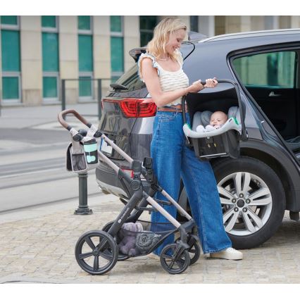 KINDERKRAFT - Poussette combinée 3en1 MOOV 2 Moonlight gris + siège auto MINK PRO