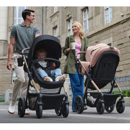 KINDERKRAFT - Poussette combinée 3en1 MOOV 2 Sand beige + siège auto MINK PRO