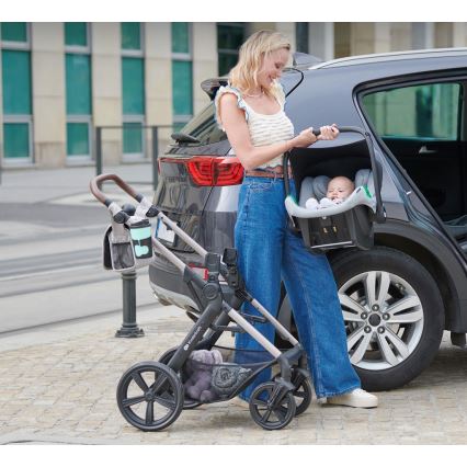 KINDERKRAFT - Poussette combinée 3en1 MOOV 2 Sand beige + siège auto MINK PRO