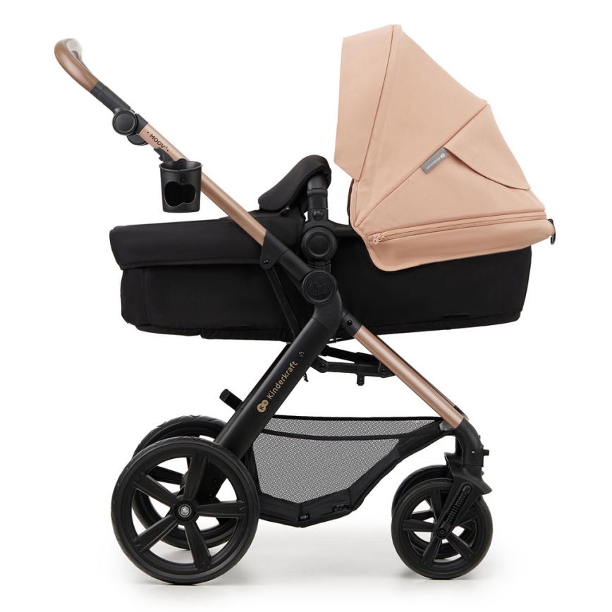 KINDERKRAFT - Poussette combinée 3en1 MOOV 2 Sand beige + siège auto MINK PRO