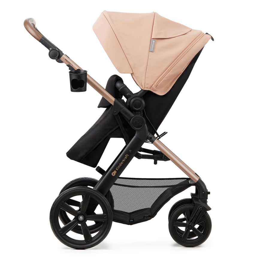 KINDERKRAFT - Poussette combinée 3en1 MOOV 2 Sand beige + siège auto MINK PRO